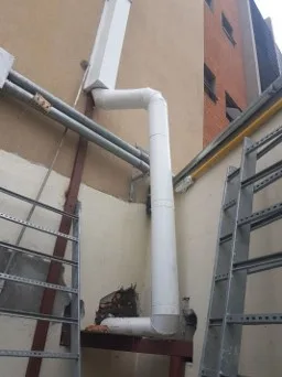 sistema de ventilação para caldeira